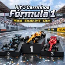 Carrinhos Miniaturas  Colecionavel F1  Premium Formula 1 Metal - Kit com 3 Escala 1:43 - 13cm