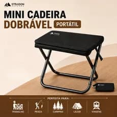 Mini Cadeira Dobrável Portátil Resistente para Camping Pesca Praia Viagem Banquinho Outdoor