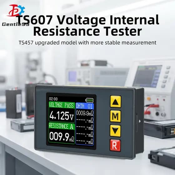 TS607 DC5V 1.77 Polegadas TFT Colorido LCD Testador De Tensão E Resistência AC Método De 4 Fios Com Registro Manual De D