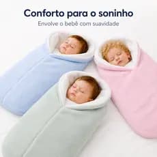 Saco De Dormir Para Bebê Liso Menino Menina Saída de maternidade Dupla Face Soft Fofinho Charutinho
