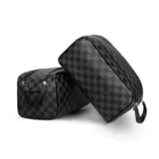 Bolsa Necesserie De Mão Xadrez Grande Porta Chuteira Viagem Organizador Sapatos