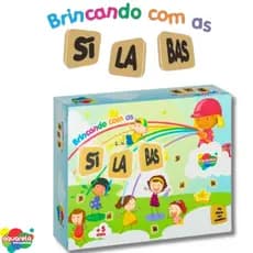 Jogo Brincando Com As Sílabas 130 Peças Em Madeira Mdf Aquarela Brinquedos
