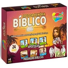 Jogo da Memória Em Madeira Passagens Bíblicas 24 PEÇAS