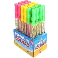 Kit Bolha Bolinha de Sabão Unidades Festa Lembrancinha Infantil- Formato Espada 70 Unidades