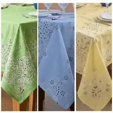 Kit 3 Toalhas De Mesa Linhão 4 Cadeiras Premium Rustica