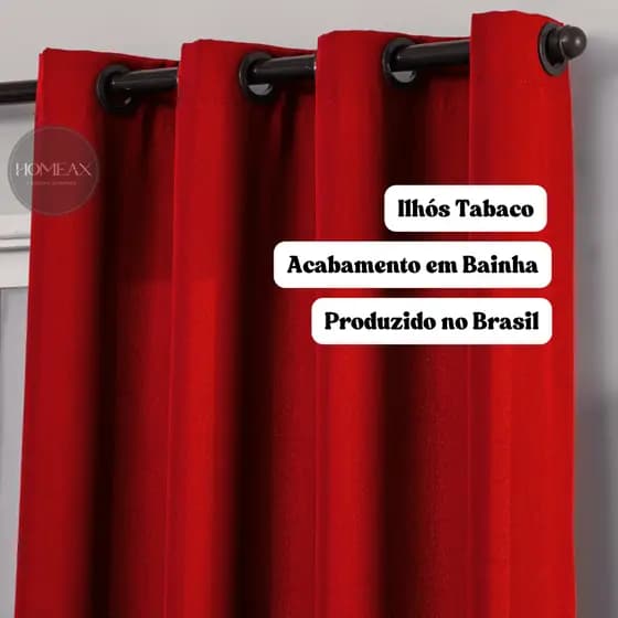 Cortina Clássica Oxford Liso 2,80m x 1,80m  (Elegância e Praticidade para Seu Ambiente)