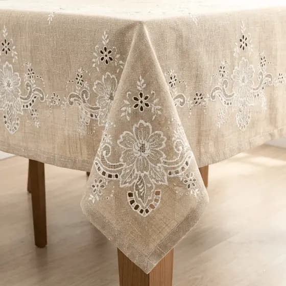Toalha De Mesa Linhão 1,40 X 1,40 4 Lugares Premium Rustica