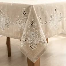 Toalha De Mesa Linhão 1,40 X 1,40 4 Lugares Premium Rustica