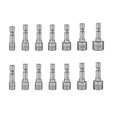 Jogo de soquetes sextavados de 14 peças, jogo de soquetes para chave de fenda, 5 a 12 mm, jogo de bits sextavados