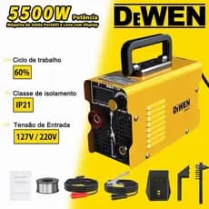 Máquina de Solda MIG/MMA-300 Portátil e Leve 2 em 1 para Soldagem de Chapas e Estruturas Metálicas【127/220V】