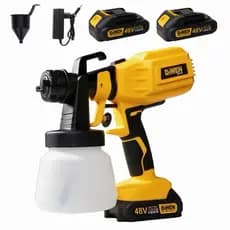 Pulverizadora de Tinta de Elétrica Sem Fio Pintura Profissional 350W，2 Bateria 48v 3 funções 50/60HZ