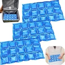 Kit 3 Bolsa Térmica Gelo Artificial Cartela Compressa Reutilizável Ecológico Para Cooler Isopor