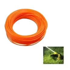 Fio Nylon Roçadeira Quadrado Cortador Grama 5 Metros 2,5mm