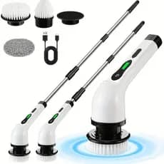 Escova De Limpeza Esfregão Elétrico 7 Em 1 Mop Spin Scrubber Sem fio Rapida Multiuso 360 Recarregavel Giratoria Rotativo