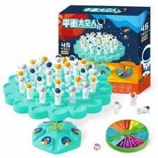 Brinquedo Educativo Astronautas Equilíbrio Jogo de Mesa Empilha Interativo p/ Criança Infantil