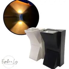 Arandela de Parede LED 6W 3000K com Efeito de Iluminação Interna e Externa