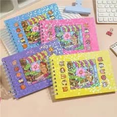 Livro de Colorir 50 Folhas Grossas Caderno de Desenho Pintura Ursinho Livrinho da Moda Ursinh