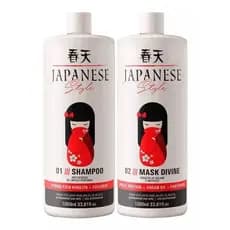 ESCOVA PROGRESSIVA JAPA O MELHOR ALISAMENTO CAPILAR NAO PRECISA RELAXAR 2X1L LISO PERFEITO TOP MARAV