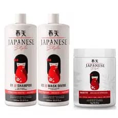 KIT JAPONESA + REDUTOX CAPILAR 3 PRODUTOS 1 KG CADA COMPATIVEL TODAS QIUMICAS