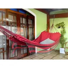 Rede De Dormir Descanso Conforto Jeans Mesclado Gigante - Pronta Entrega