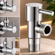 Registro de Ângulo 1/2 Metal Premium Ducha Higiênica Antivazamento Universal Banheiro Inox