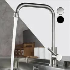 Torneira de Inox Escovado Metal Cozinha Bancada Mesa Gourmet Luxo 1/4 Volta