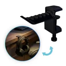 Suporte Apoio de Mesa Ajustável Para Headphone Headset Fone de Ouvido Universal