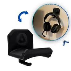 Suporte Para Headphone Headset Fone WaveHook Universal Com Dupla Face Para Fixar na Parede