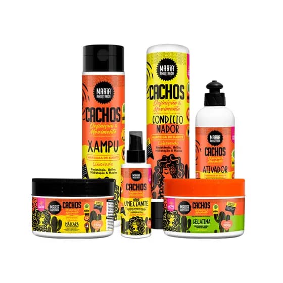 Kit Cachos Maria Amostrada Nutrição Brilho Definição 2a A 4c - Kit Completo Cabelo Cacheado PROMOÇÃO
