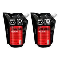REFIL SHAVING CREME 1KG - FOX FOR MEN - 2 UNIDADES