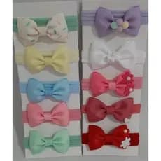 KIT 10 FAIXINHAS LAÇOS PARA BEBÊ RN