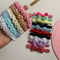 Kit COMBO 15 Faixinhas de Cabelo Bebê Laço enxoval RN