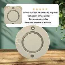Campainha Externa CIGARRA Redonda — Som Alto, Resistente à Água, Fácil Instalação 127v ou 220v