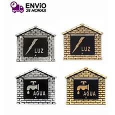 Kit Visor Água e Luz De Tijolinho Dourado e Prata