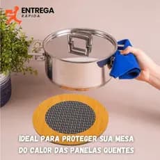 Descanso de Panela 14,5cm em MDF - Protetor de Mesa, Apoio para Panelas Quentes Natal 2024