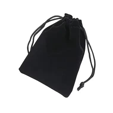 Saquinho de Veludo para Presentes -Kit com 10 Unidades 16x12 cm. - Preto