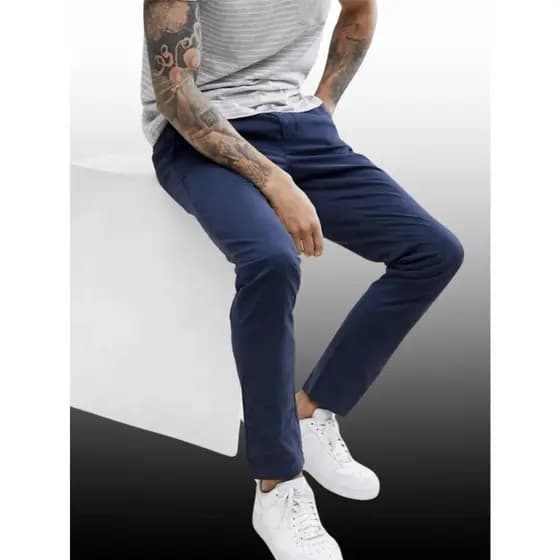Calça Alfaiataria Sarja Masculina Esporte Fino