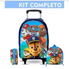 Kit Mochila Escolar Infantil Do Patrulha canina Com Lancheira e Estojo