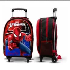 mochila escolar infantil do homem aranha com rodinha
