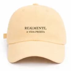 Boné Unissex Frase Realmente, A Vida Presta Passeio Casual Praia Calor Sol Areia Chapéu Ajustável Premium Ajustável