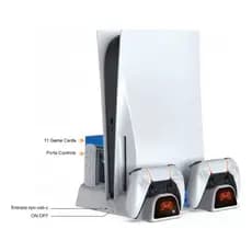 Base Cooler Ps5 Fat Resfriamento Suporte Carregador 2 Controles TP5-1511