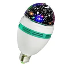 Lâmpada Festa Led Giratória Colorida Projetor Estrelas Rgb Bivolt 110/220v
