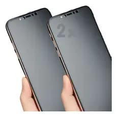 Kit 2 Películas Para iPhone Cerâmica Privacidade Fosca 11 Ao 17