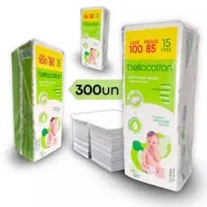Lenço De Algodão Quadrado Descartável Bellacotton 300 Unid