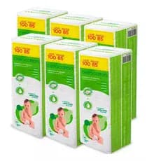 Algodão Bellacotton Quadrado para Bebês Sem Perfume Natural Hipoalergênico