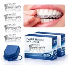 Aparelho Moldável Premium Protetor Bucal Bruxismo Silicone Moldável 4 Placas Dormir Dentes