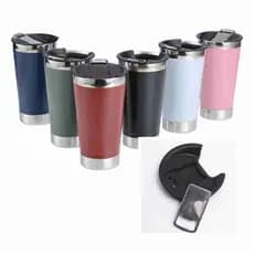 Kit 5-10 Copos Térmicos 473ml - Cada Copo Com Tampa e Abridor