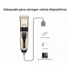 Maquina De Tosa Profissional Pet Sem Fio,4 Pentes De Altura  Maquina sem Fio Para Tosa Pet Recarregável Cães Gatos Pet Nova Vida
