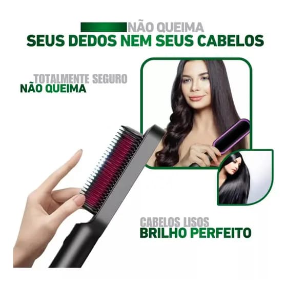 Escova Secadora 5 em 1: Seca, Alisa, Hidrata, Modela e Alinha  Elétrica Alisadora Secador Chapinha de Cabelos Escova Secadora Tipo TAIFF escova 5 em 1 qualidade premium TOP