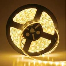 Fita LED Branco Quente + Fonte 12V 2A _ Fita 3528 com 60LED/M 300 LEDs 5M IP20 Sem Silicone